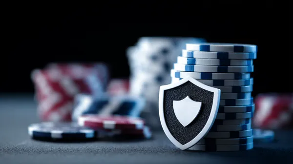 Uma mulher sorrindo enquanto joga online em seu laptop, cercada por elementos de cassino em néon, destacando a coleção diversificada de jogos do 63VS.